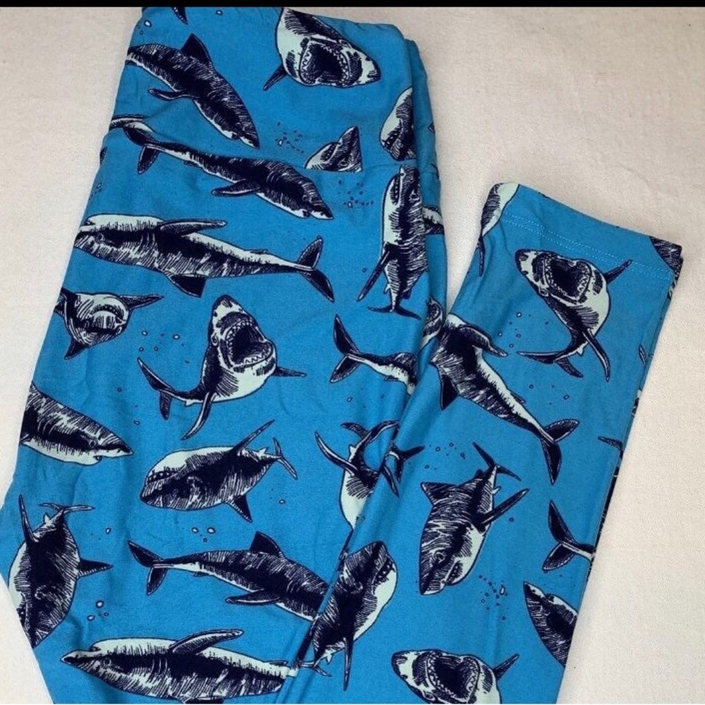 Lularoe TC Leggings Sharks Sealife